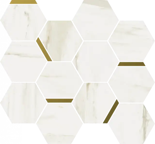 Мозаика 620110000222 Stellaris Carrara Ivory Mosaico Chic Nat 28.3x32.8