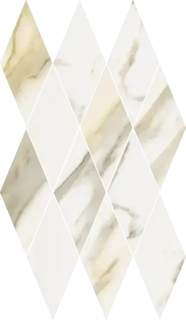 Мозаика 620110000203 Stellaris Calacatta Gold Mosaico Diamond Lux 28x48