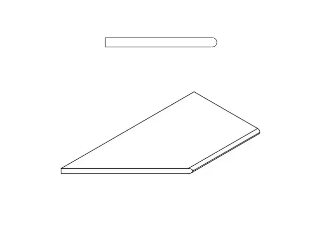 Керамогранит 620090000740 Бортик Миллениум Сильвер закругленный левый 30х60