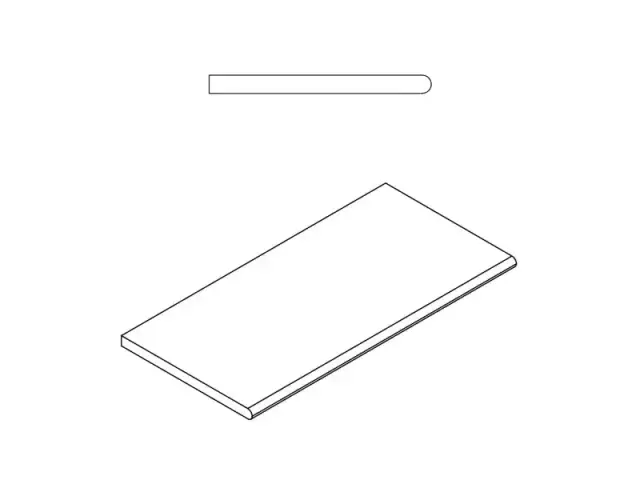 Керамогранит 620090000738 Бортик Миллениум Сильвер закругленный 30х60