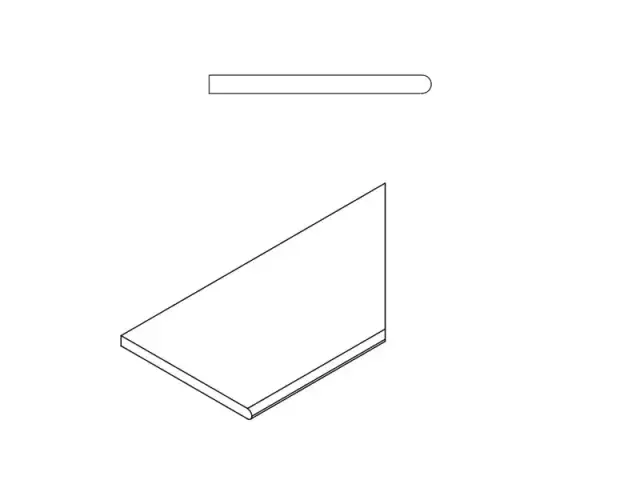Керамогранит 620090000700 Бортик Скайфолл Гриджио Альпино закругленный правый 30х60