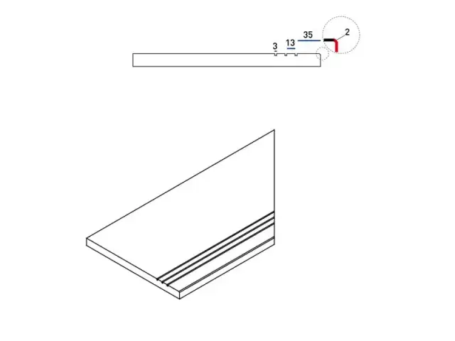Керамогранит 620090000709 Бортик Скайфолл Гриджио Альпино правый грип 30х60