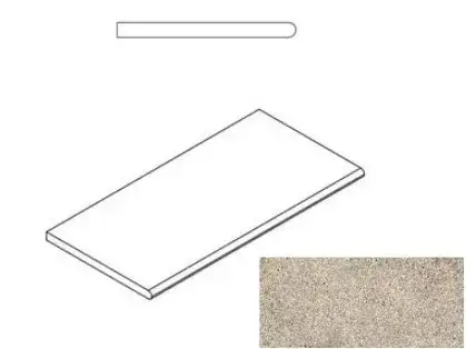 Керамогранит 620090000631 Бортик Эверстоун Дезерт закругленный Х2 30х60