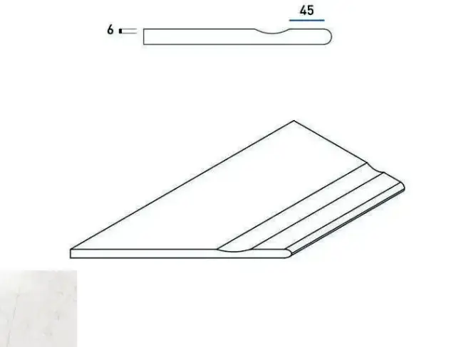 Керамогранит 620090000276 PURE BORDO SVASATO ROUND SX 30x60