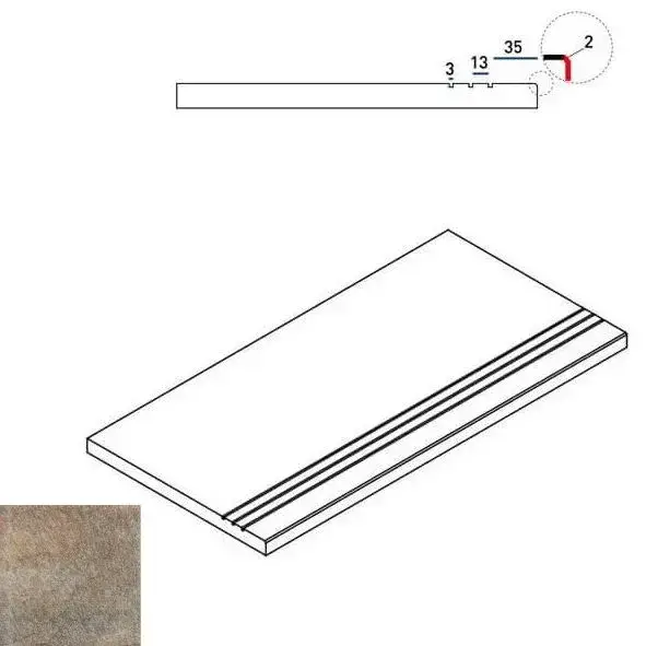 Керамогранит 620090000269 EMERALD BORDO GRIP 30x60
