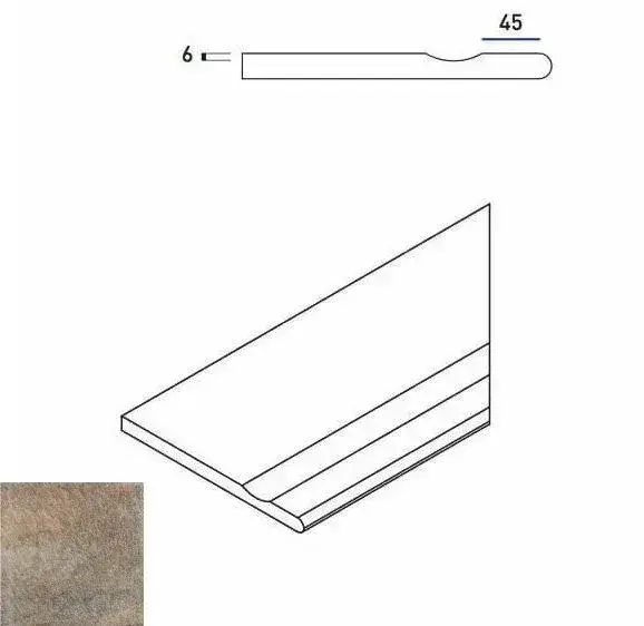 Керамогранит 620090000261 EMERALD BORDO SVASATO ROUND DX 30x60