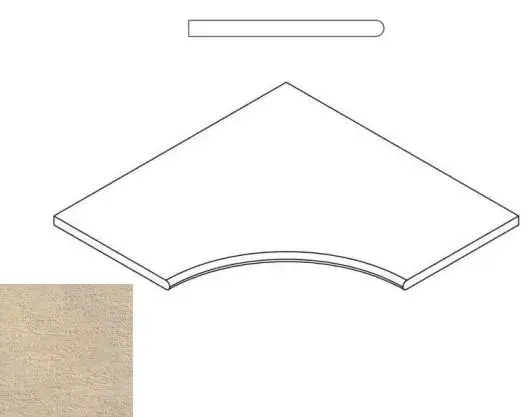 Керамогранит 620090000245 SAND BORDO ANGOLARE ROUND 30 60x60