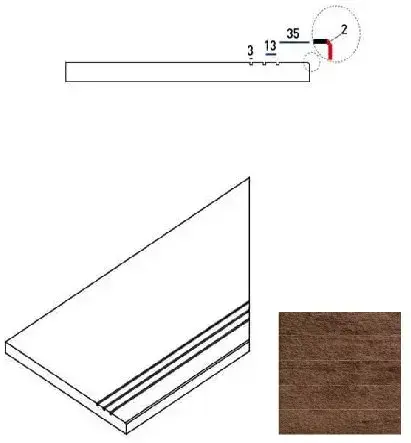 Керамогранит 620090000242 PEPPER BORDO GRIP DX 30x60