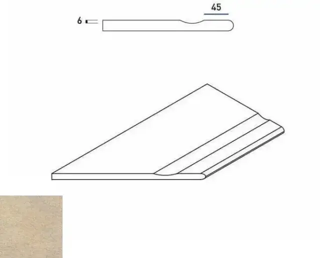 Керамогранит 620090000248 SAND BORDO SVASATO ROUND SX 30x60