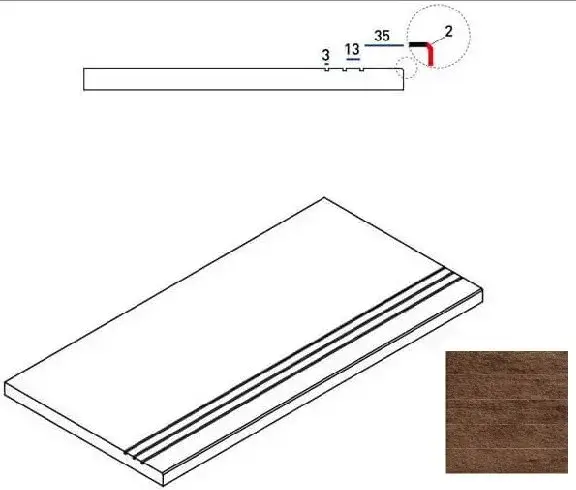 Керамогранит 620090000241 PEPPER BORDO GRIP 30x60
