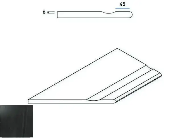 Керамогранит 620090000228 CARBON BORDO SVASATO ROUND SX 30x60