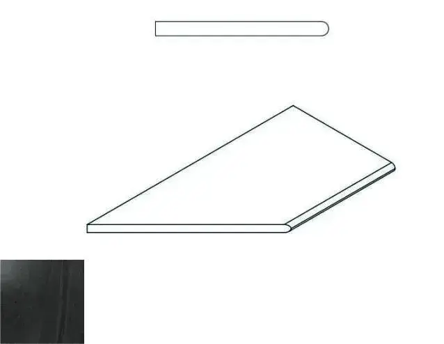 Керамогранит 620090000231 CARBON BORDO ROUND SX 30x60