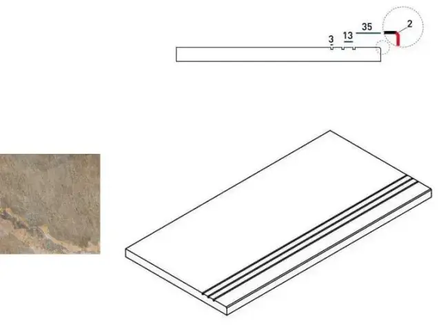 Керамогранит 620090000221 DARK BORDO GRIP 30x60
