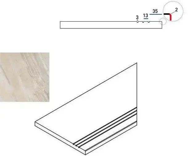 Керамогранит 620090000208 WHITE BORDO GRIP DX 30x60