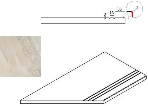 Керамогранит 620090000209 WHITE BORDO GRIP SX 30x60