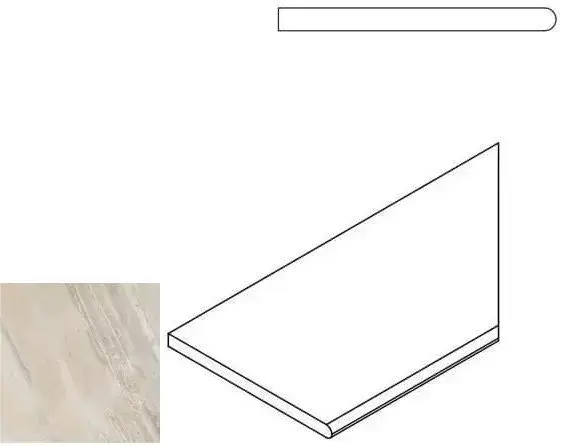 Керамогранит 620090000202 WHITE BORDO ROUND DX 30x60