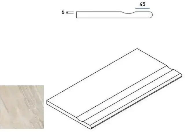 Керамогранит 620090000198 WHITE BORDO SVASATO ROUND 30x60