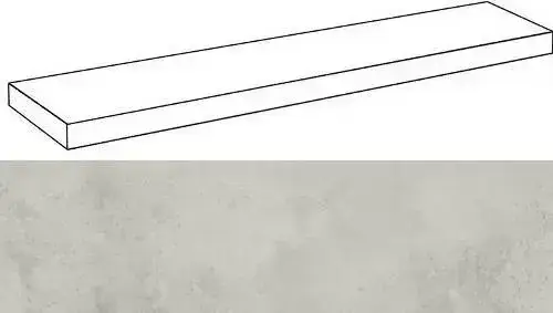 Ступени 620070001308 Millenium Silver угловая левая 33x160