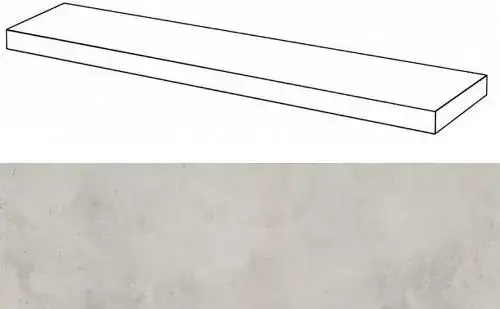 Ступени 620070001303 Millenium Silver угловая правая 33x160