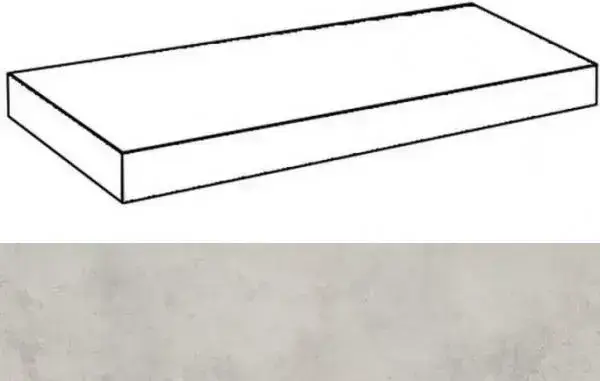 Ступени 620070001293 Millenium Silver угловая левая 33x80