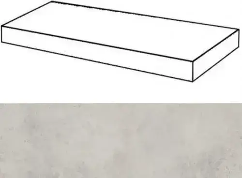 Ступени 620070001288 Millenium Silver угловая правая 33x80