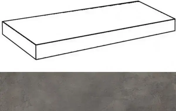 Ступени 620070001295 Millenium Black угловая левая 33x80