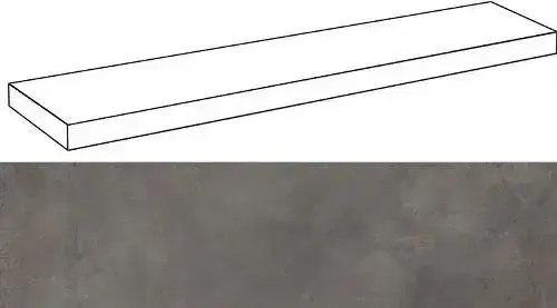 Ступени 620070001280 Millenium Black угловая левая 33x120