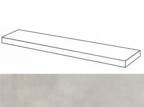 Ступени 620070001273 Millenium Silver угловая правая 33x120