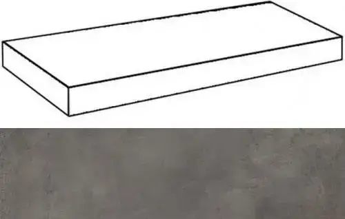 Ступени 620070001265 Millenium Black угловая левая 33x60