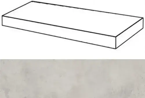 Ступени 620070001258 Millenium Silver угловая правая 33x60