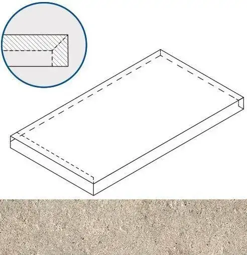 Ступени 620070001144 Ступень Эверстоун Дезерт угловая левая Х2 33х60