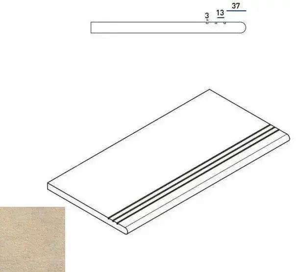 Ступени 620040000037 SAND GRADINO ROUND GRIP 30x60