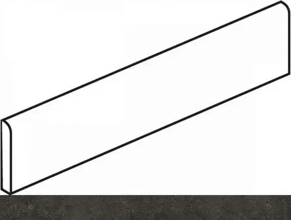 Керамогранит 610130005375 Voyager Black Battiscopa 7.2x60