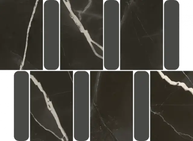 Мозаика 600110000980 Stellaris Black Mosaico Argan Lux 36.8x26.9