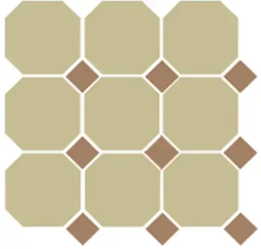 Керамогранит 4403 OCT04-1Ch Yellow OCTAGON 03/Caramel Dots 04 (лист 30х30 9 штук+вставки)