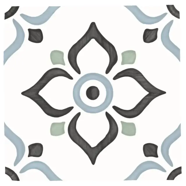 Керамогранит 31086 Tanger Blue Garden 12.3x12.3