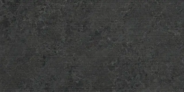 Керамогранит 05602 Limestone Belgium Black Ribbed Nat Ret 60x120
