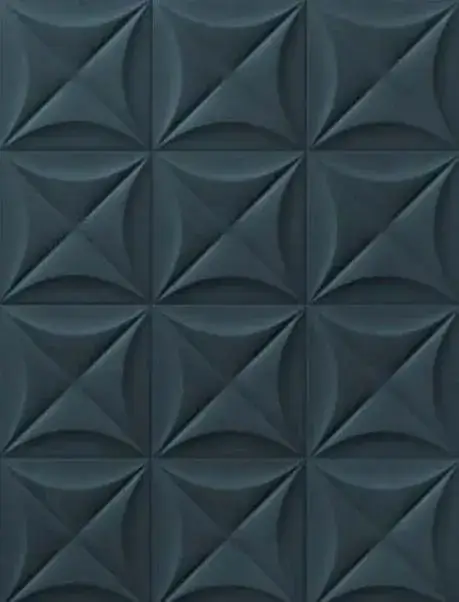 Керамогранит E066 4D Flower Deep Blue 20х20