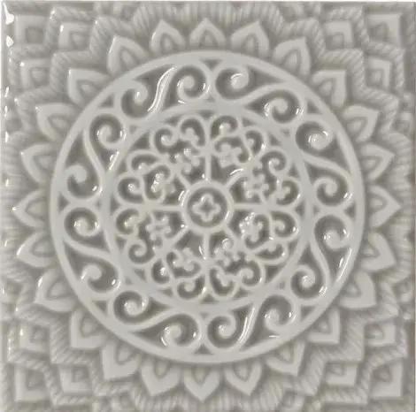 Плитка ADST4080 RELIEVE MANDALA UNIVERSE GRAYSTONE 14,8x14,8