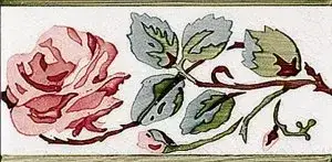 Плитка ADMO3025 Cenefa Rosas PB CARMIN C/C B 7,5х15