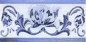 Плитка ADMO3033 Cenefa Benidoleig PB Azul 7,5х15