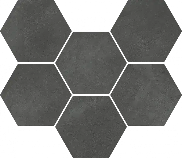 Мозаика 620110000190 Continuum Petrol Mosaico Hexagon 25x29