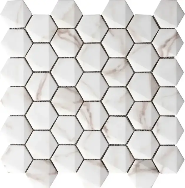 Мозаика 69HE-CA Hexagonal Calacata 34.6x30