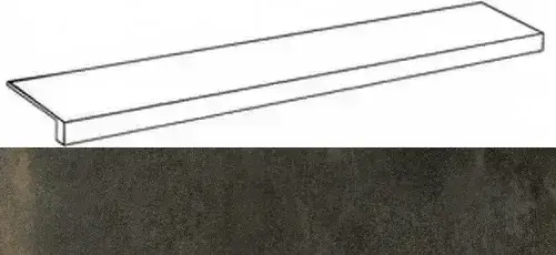 Ступени 620070002366 Continuum Brass Dark Scalino Frontale 33x160