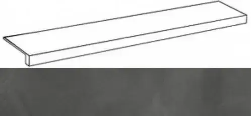 Ступени 620070002328 Continuum Petrol Scalino Frontale 33x120