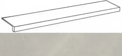 Ступени 620070002326 Continuum Silver Scalino Frontale 33x120