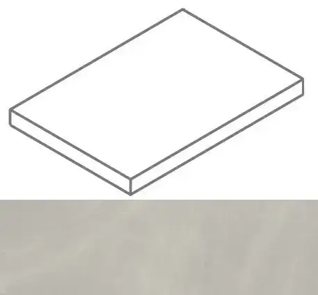 Ступени 620070002336 Continuum Silver Scalino Angolare SX 33x120