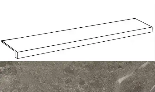 Ступени 620070001229 Ступень Рум Стоун Грэй фронтальная 33х120