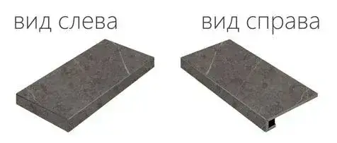 Ступени 620070000638 Charme Evo Antracite Scalino Angolare Sinistro 33x60