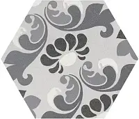 Керамогранит 21357 Hexatile Harmony B&W 17,5x20